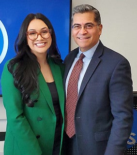 Ana Hernandez and Xavier Becerra