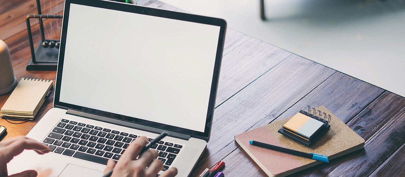 person on computer