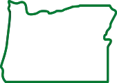 Outline of the state of Oregon